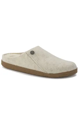 (1023194) Zermatt Shearling Wool Felt Slippers - Ecru