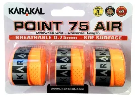 3x Karakal Point 75 Air Overwrap Grip Anti Slip Racquet Protector Orange