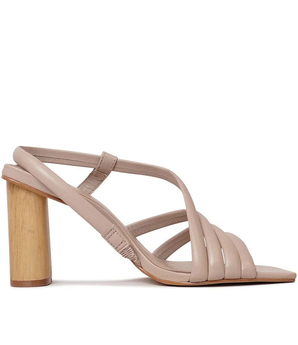 536002 Nude Leather Heels