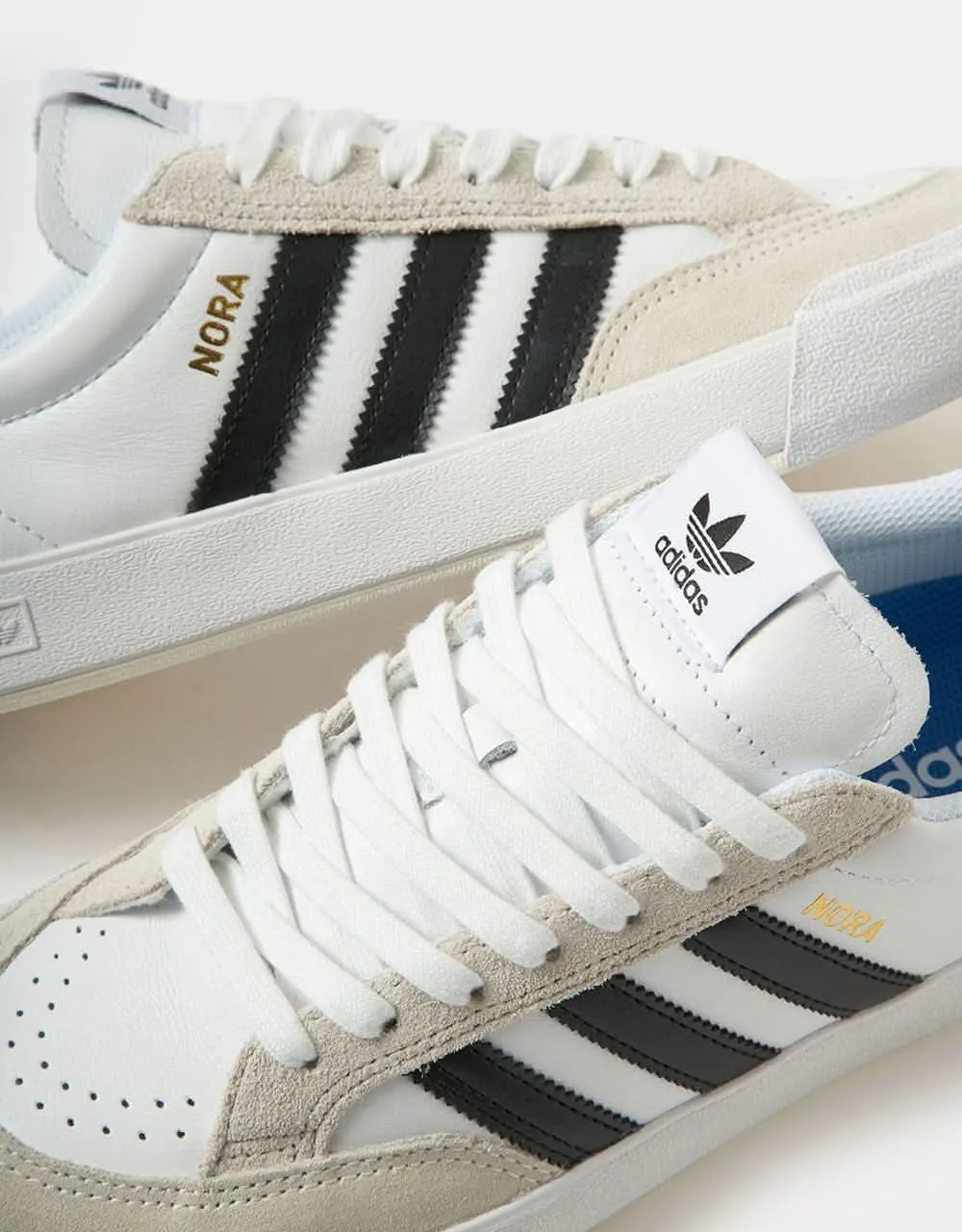 adidas Nora Skate Shoes - White/Core Black/Crystal White