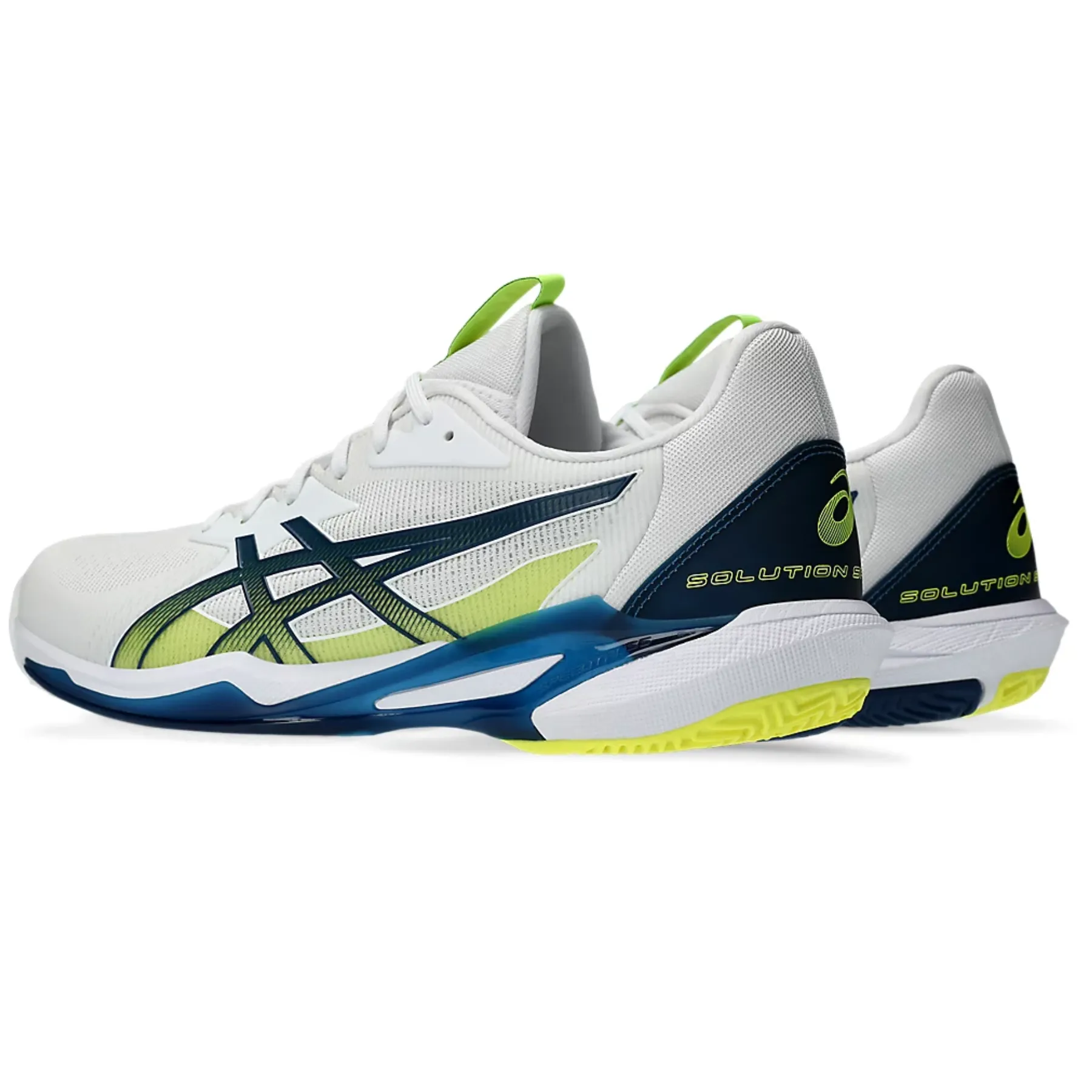 Asics Solution Speed FF 3 Clay Mens Tennis Shoes - White/Mako Blue