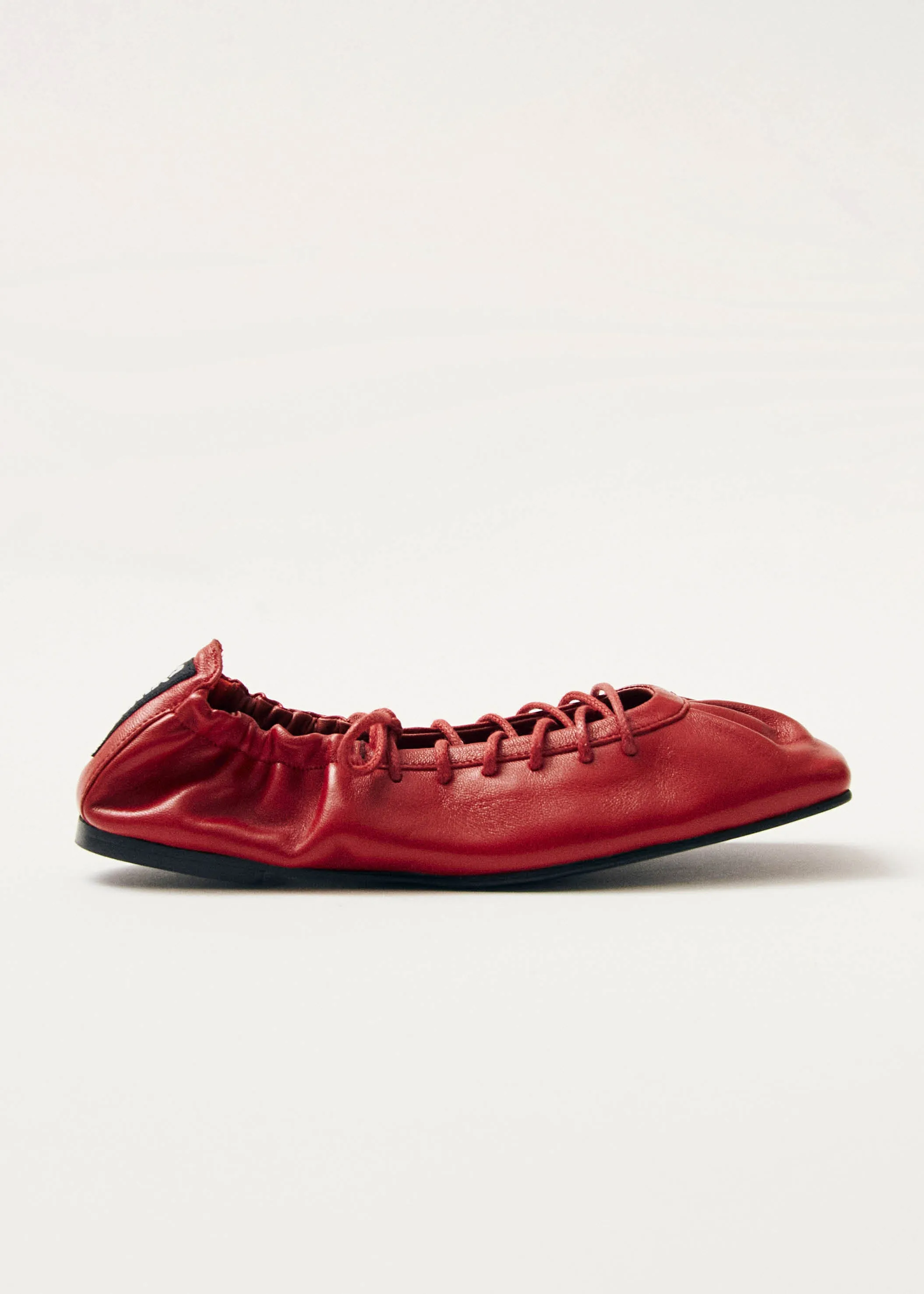 Aureline Red Leather Ballet Flats