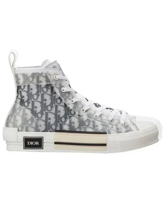 B23 Oblique Canvas High Top Sneakers White Black