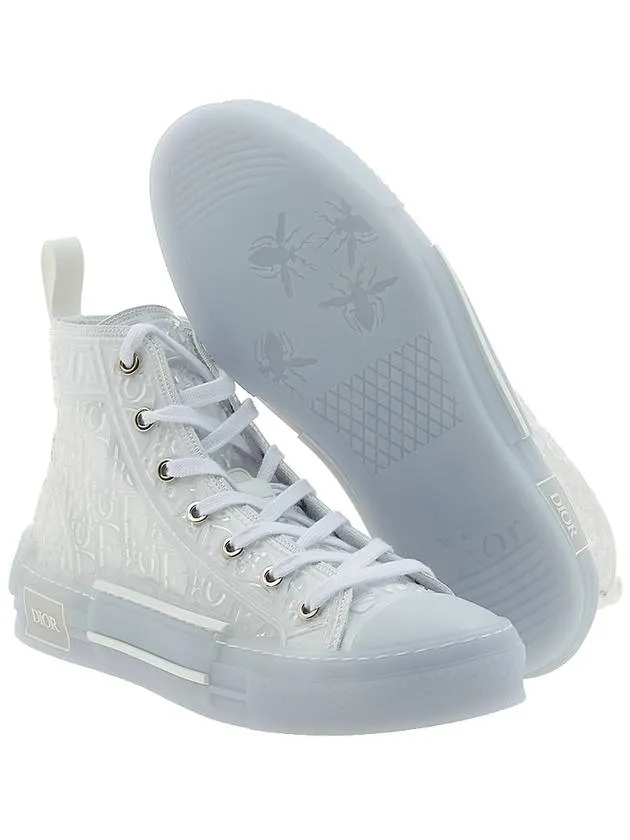 B23 Oblique Canvas High Top Sneakers White