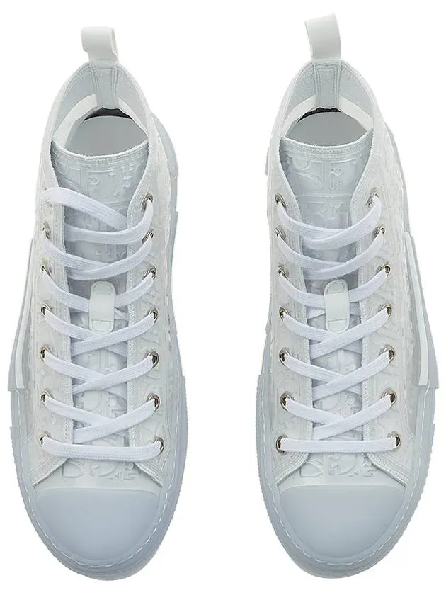 B23 Oblique Canvas High Top Sneakers White