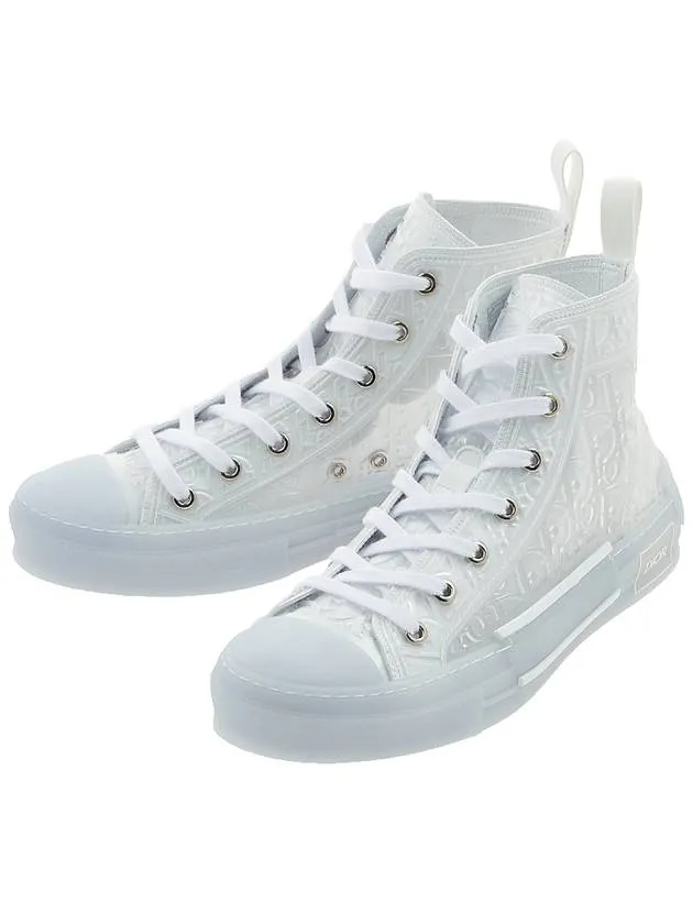 B23 Oblique Canvas High Top Sneakers White