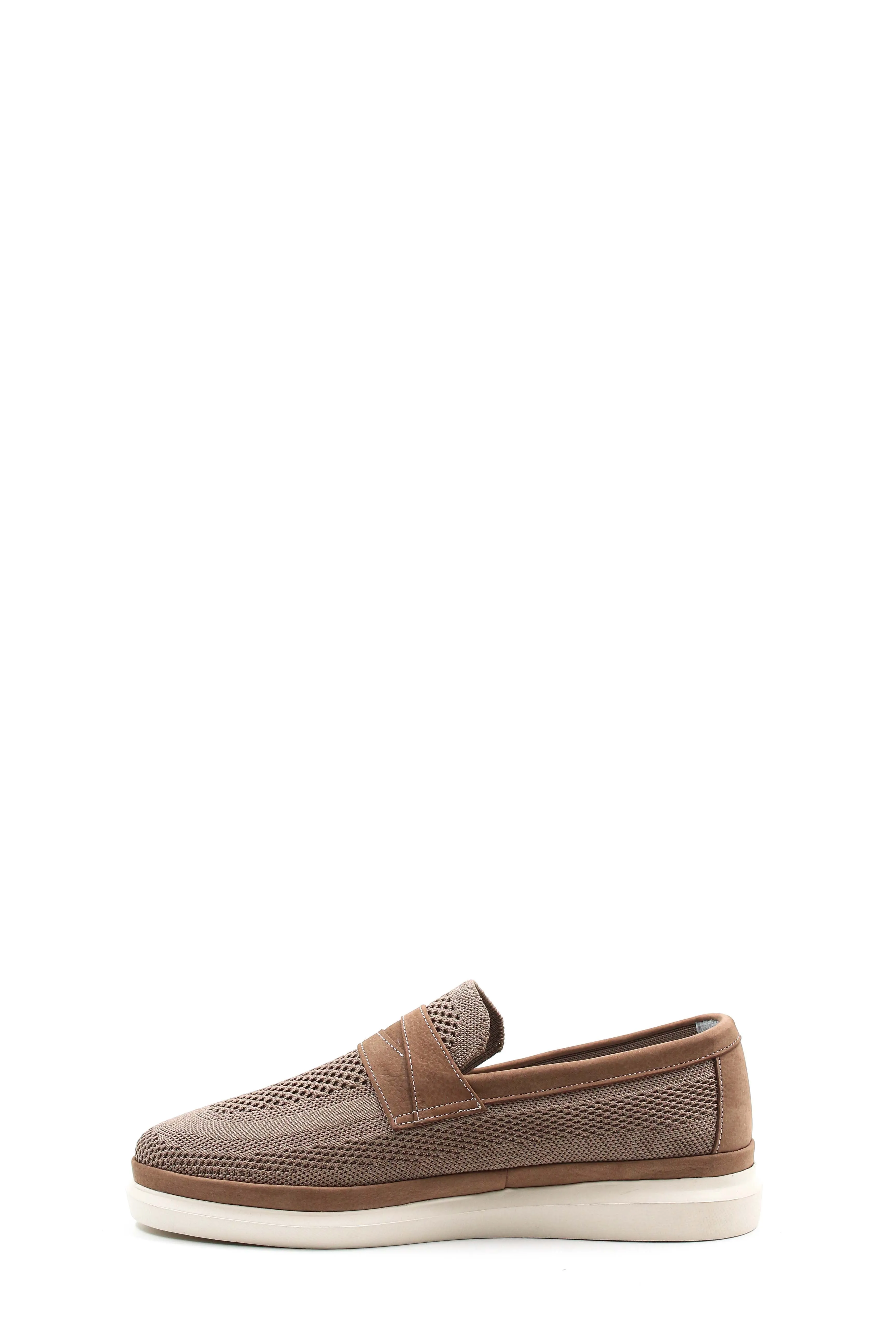 Beige Mesh Slip-On Loafers Wessi