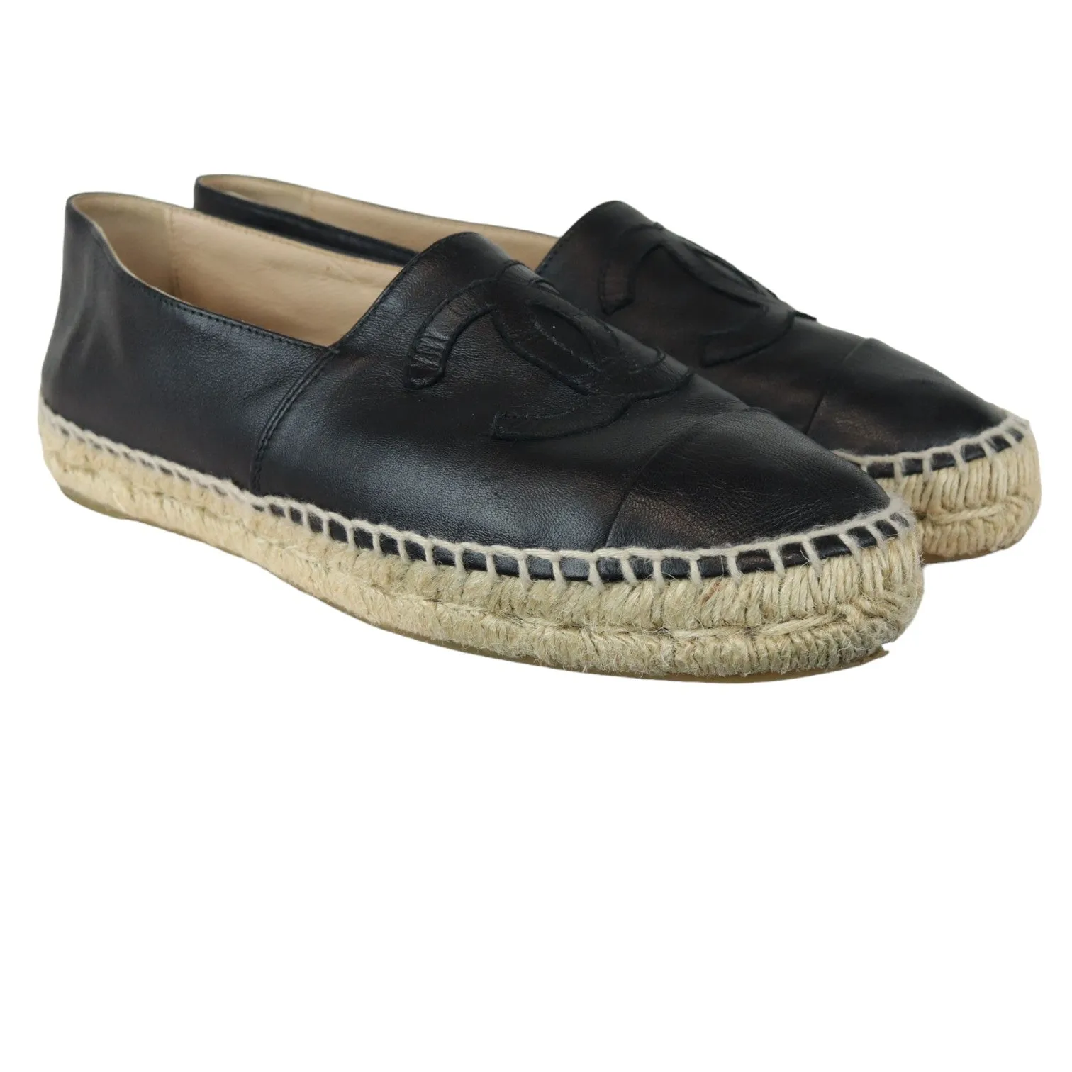 CC Espadrilles Lambskin Black Size 37