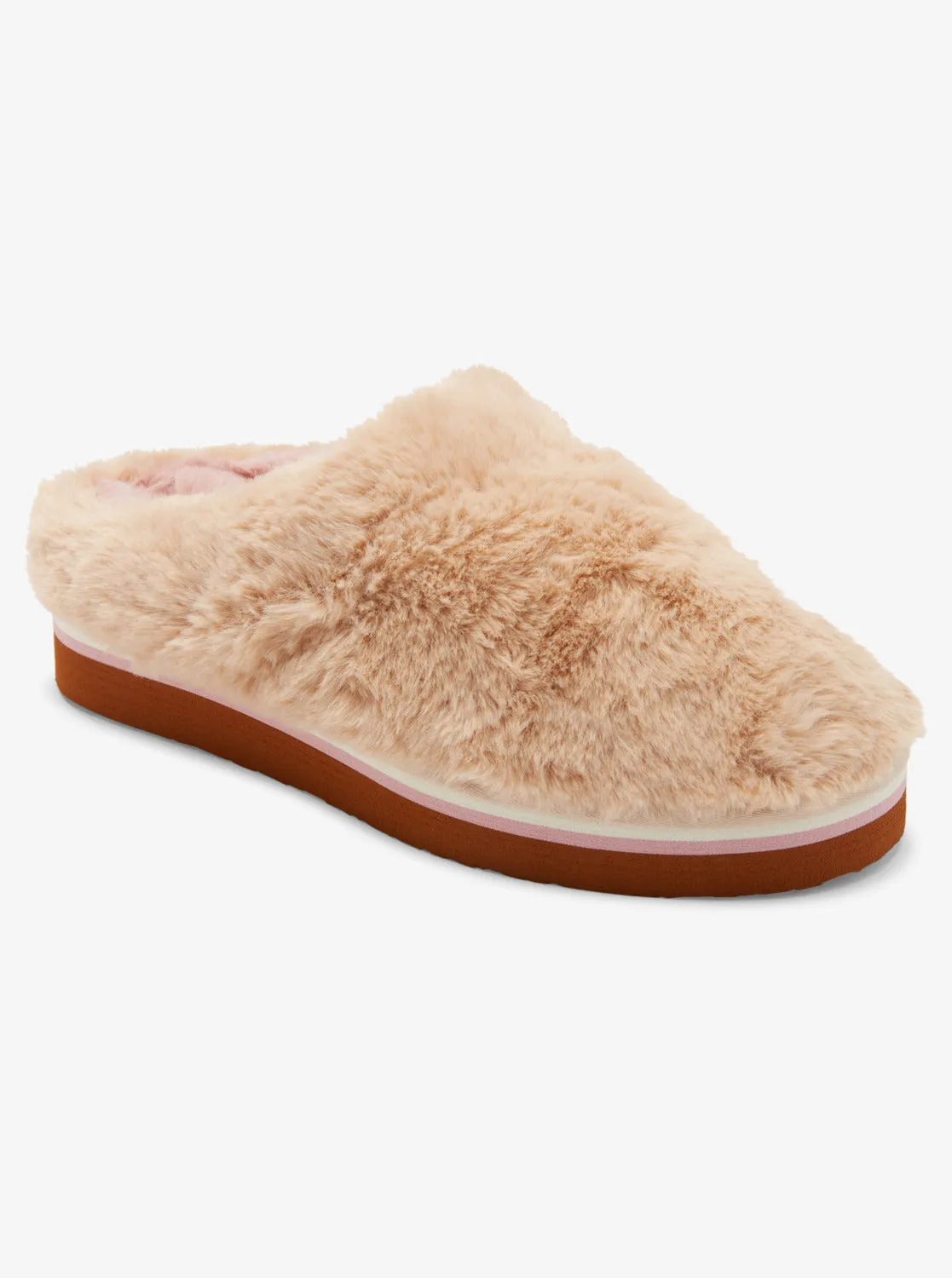 Chloe Kim Cozzee Mule Slippers - Light Brown