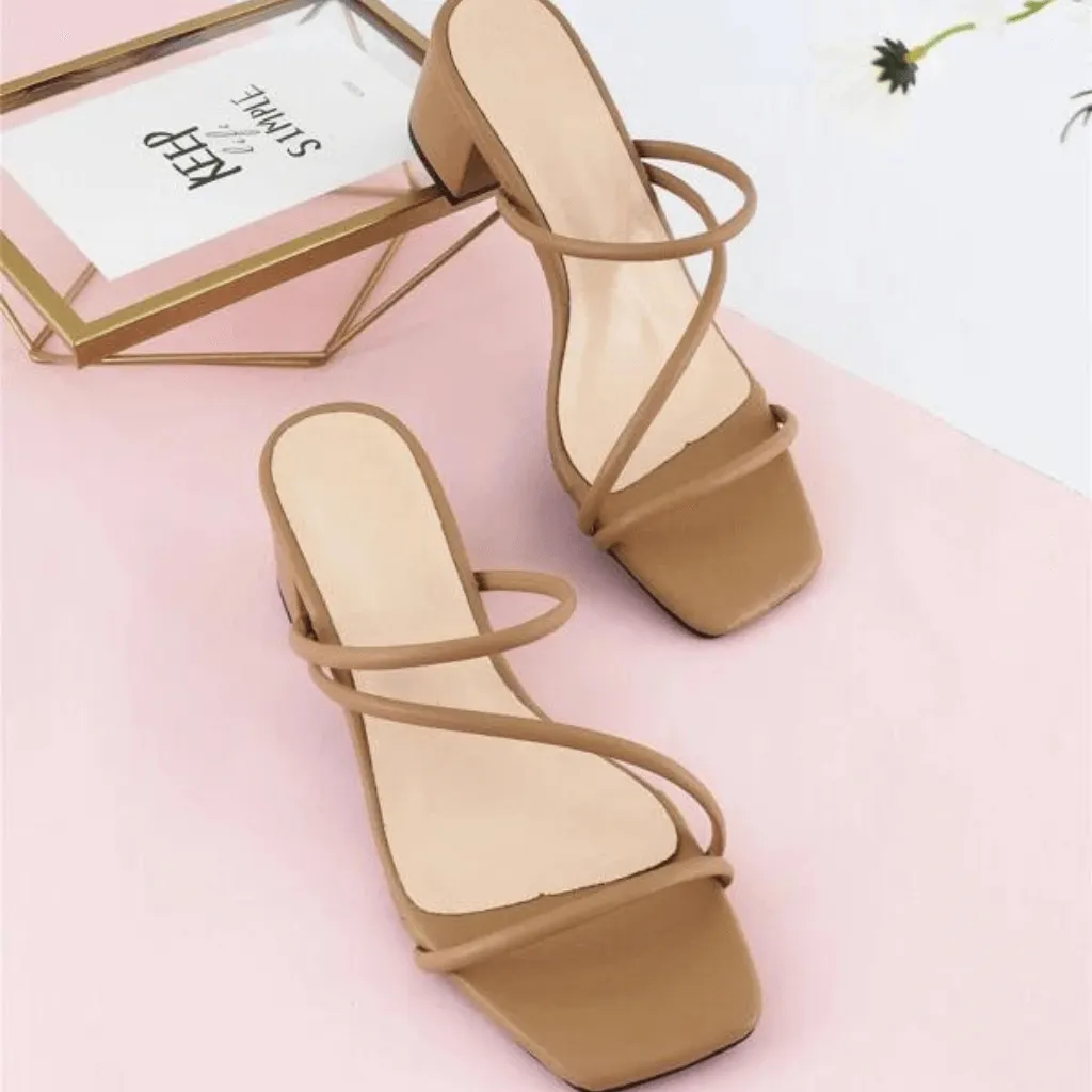 Chunky Heeled Mule Sandals