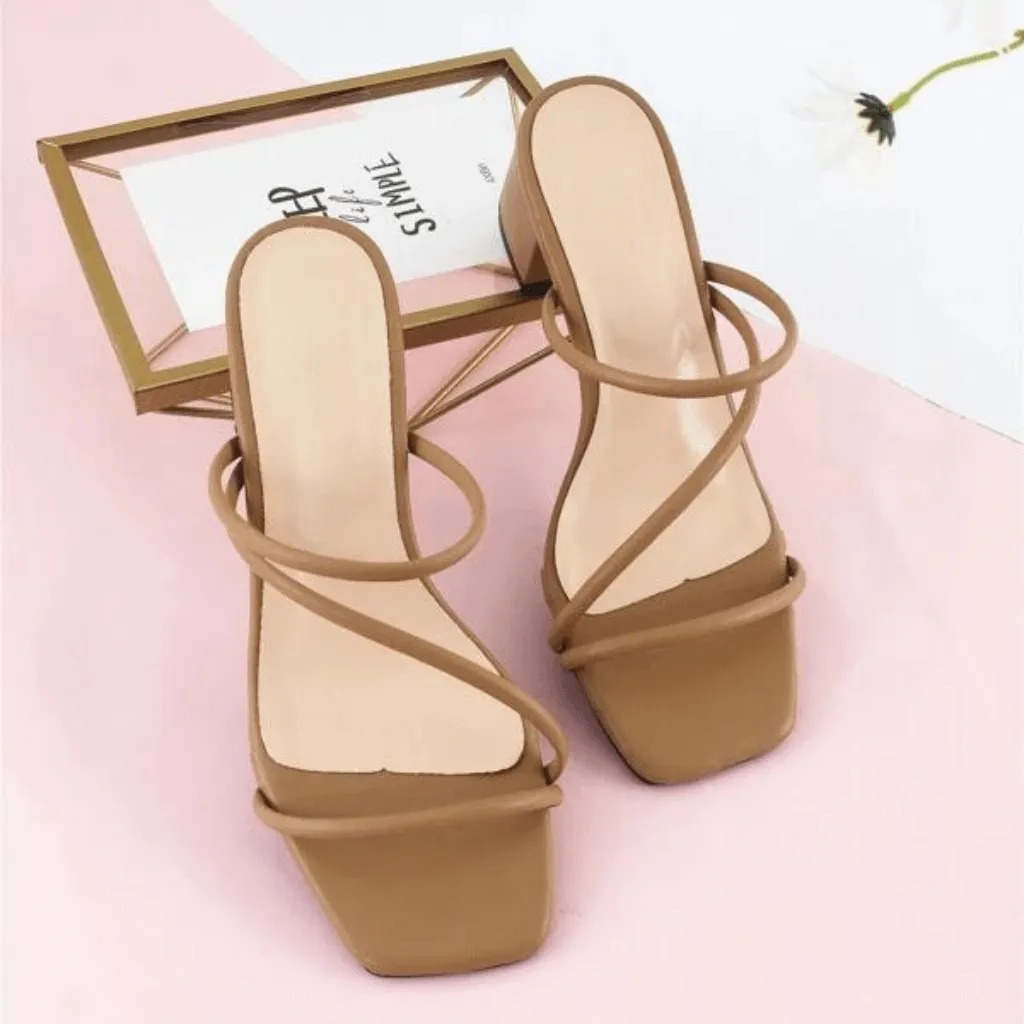 Chunky Heeled Mule Sandals