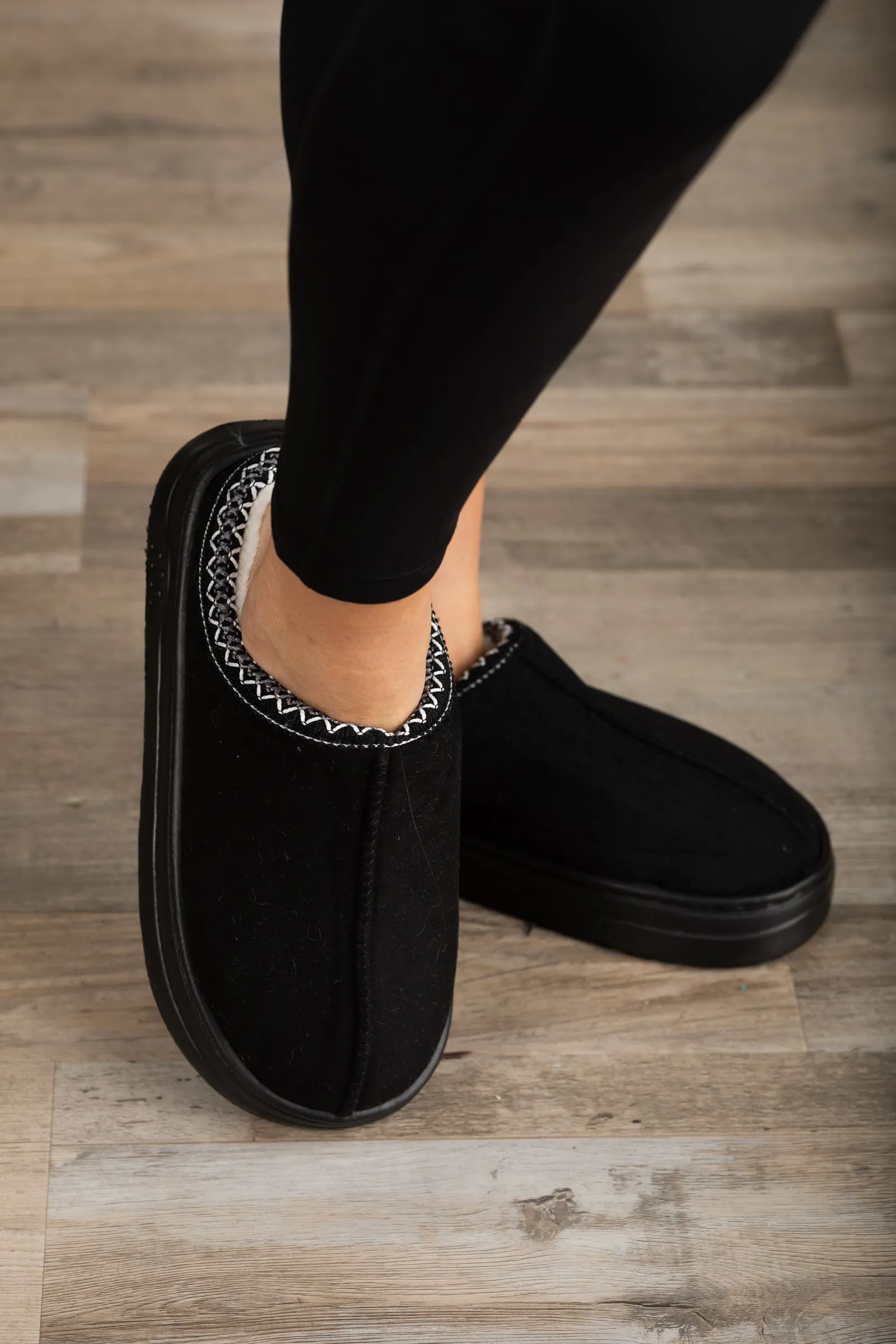 Cozy Fur Lined Platform Slippers