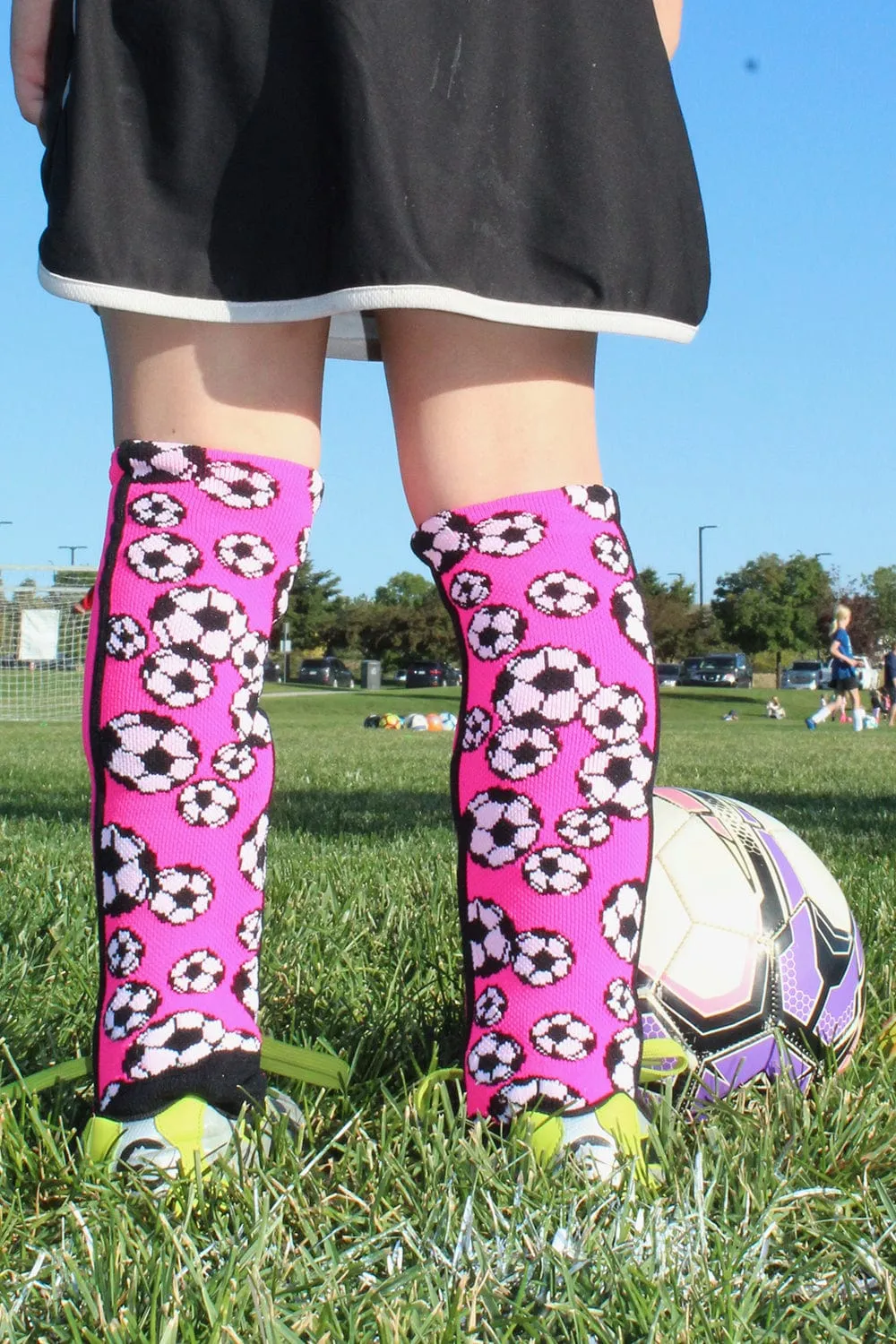 Crazy Soccer Socks with Soccer Balls over the calf (multiple colors)