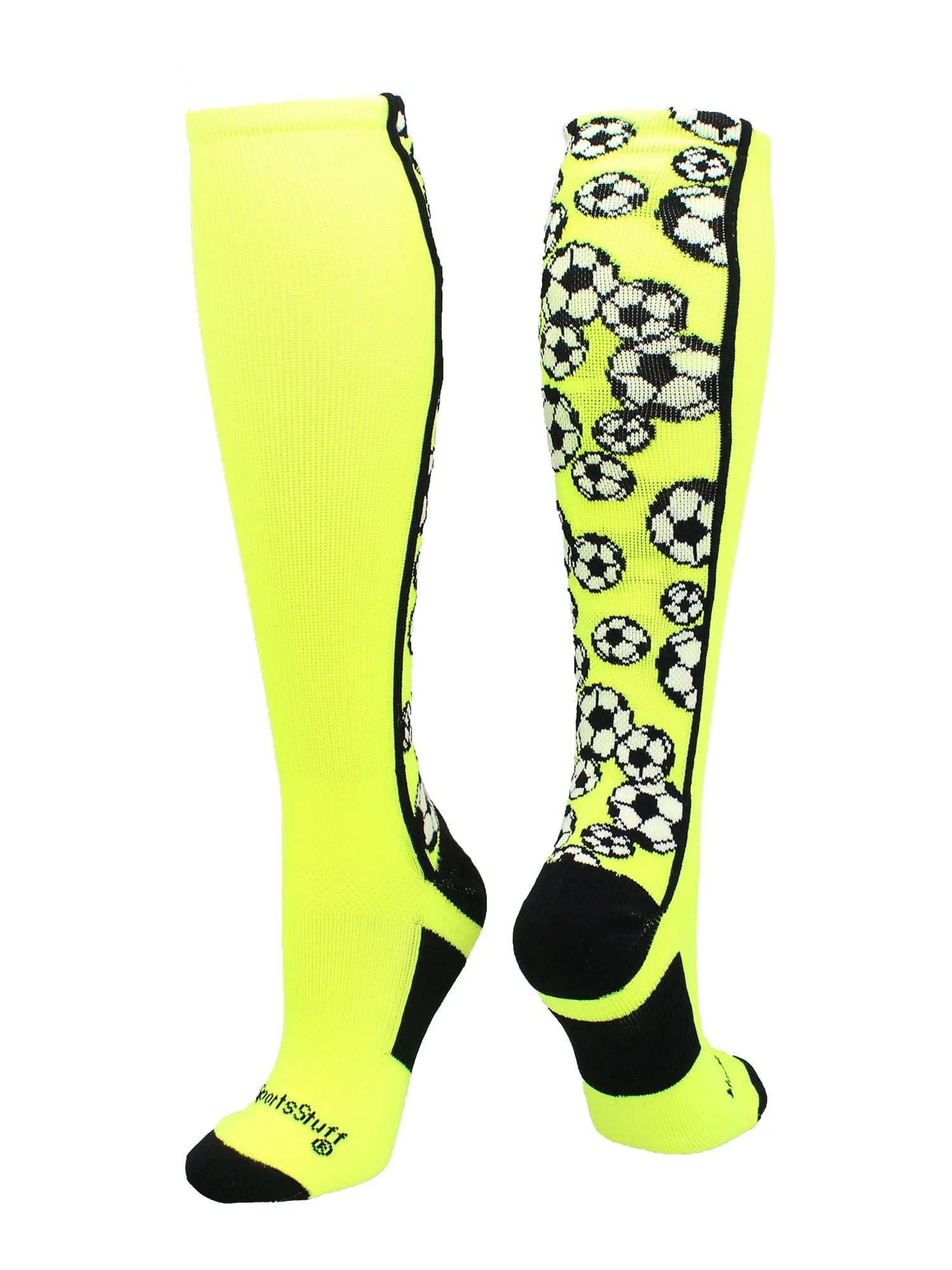 Crazy Soccer Socks with Soccer Balls over the calf (multiple colors)