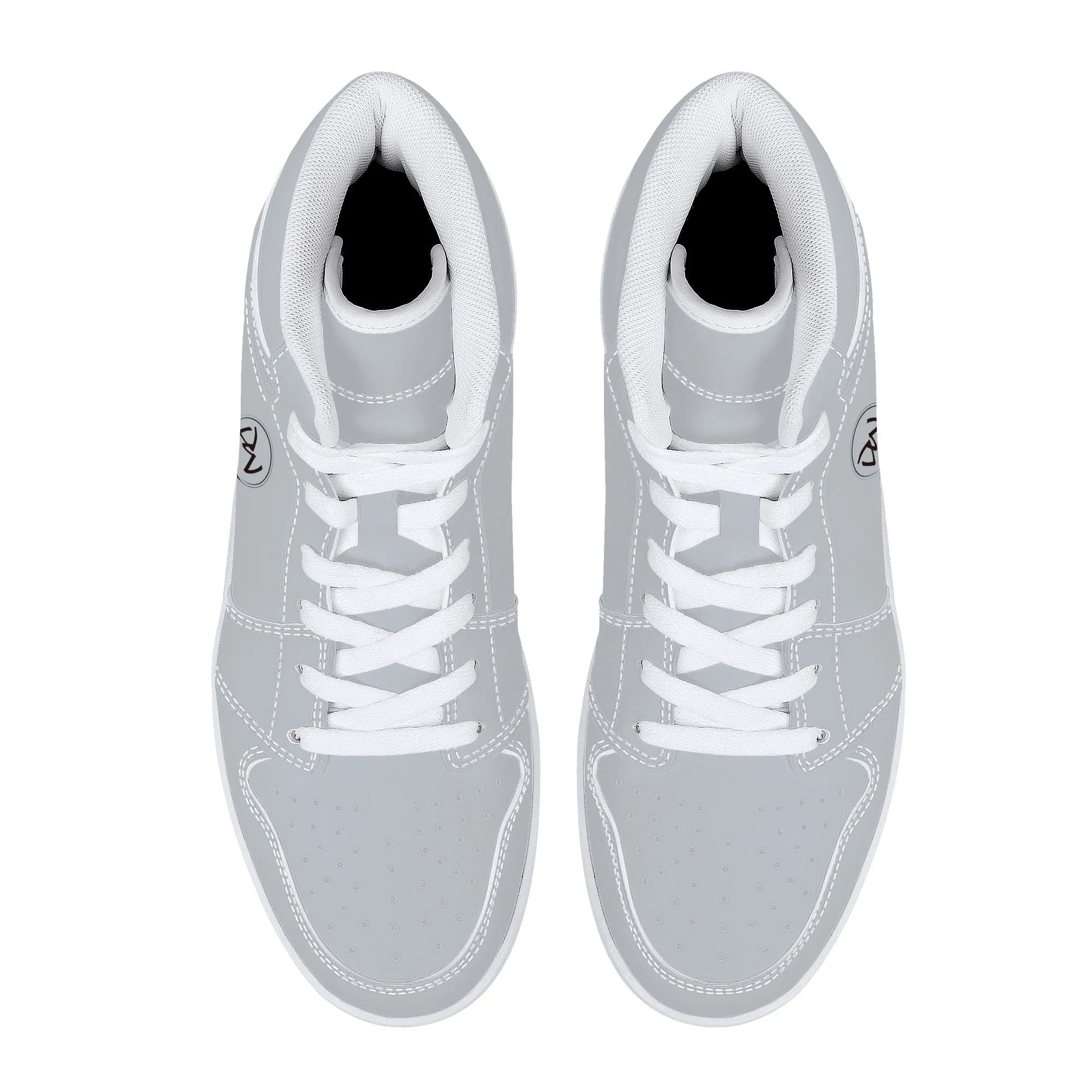 D16 High-Top Leather Sneakers - White