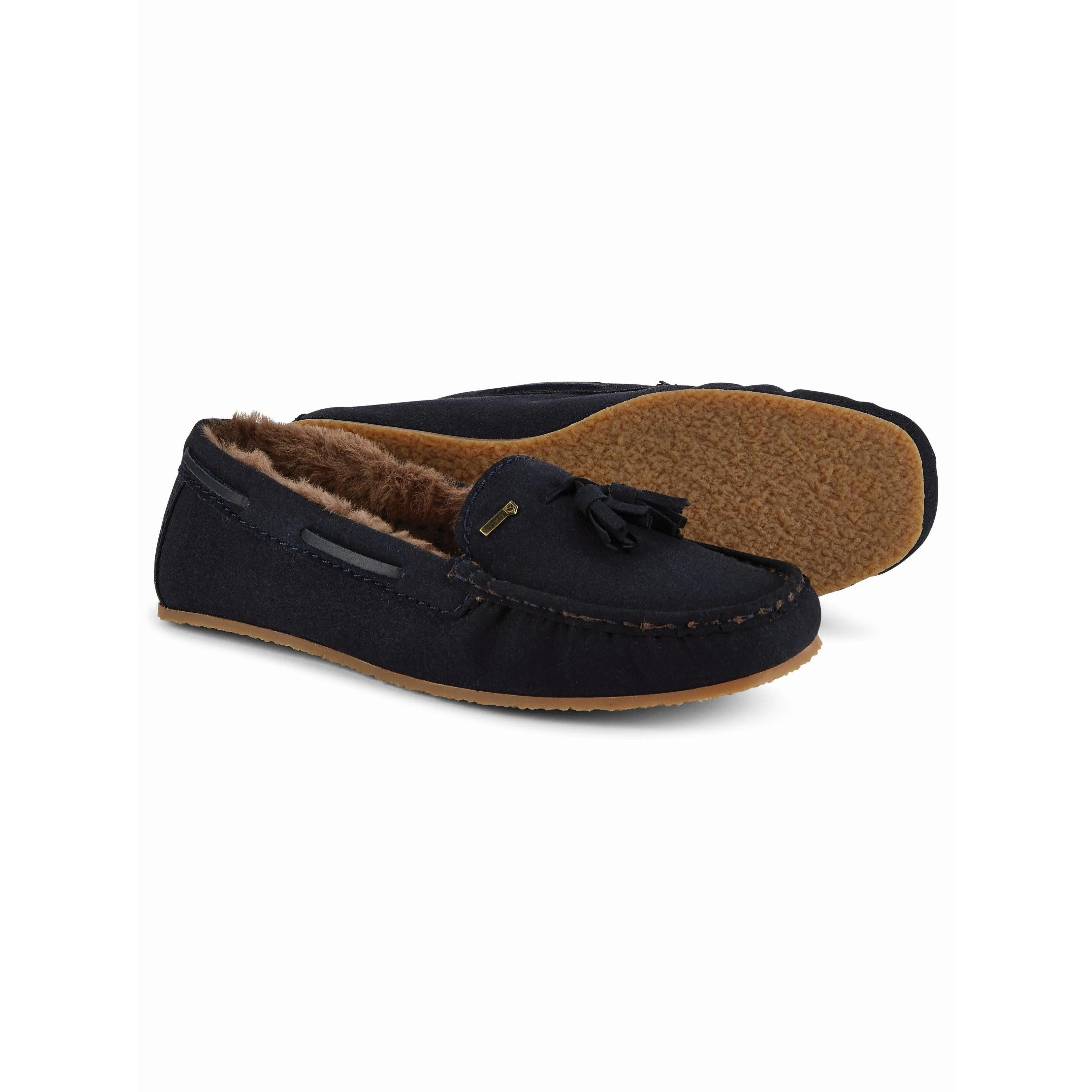 Dubarry Rosslare Ladies Moccasin Slippers - French Navy