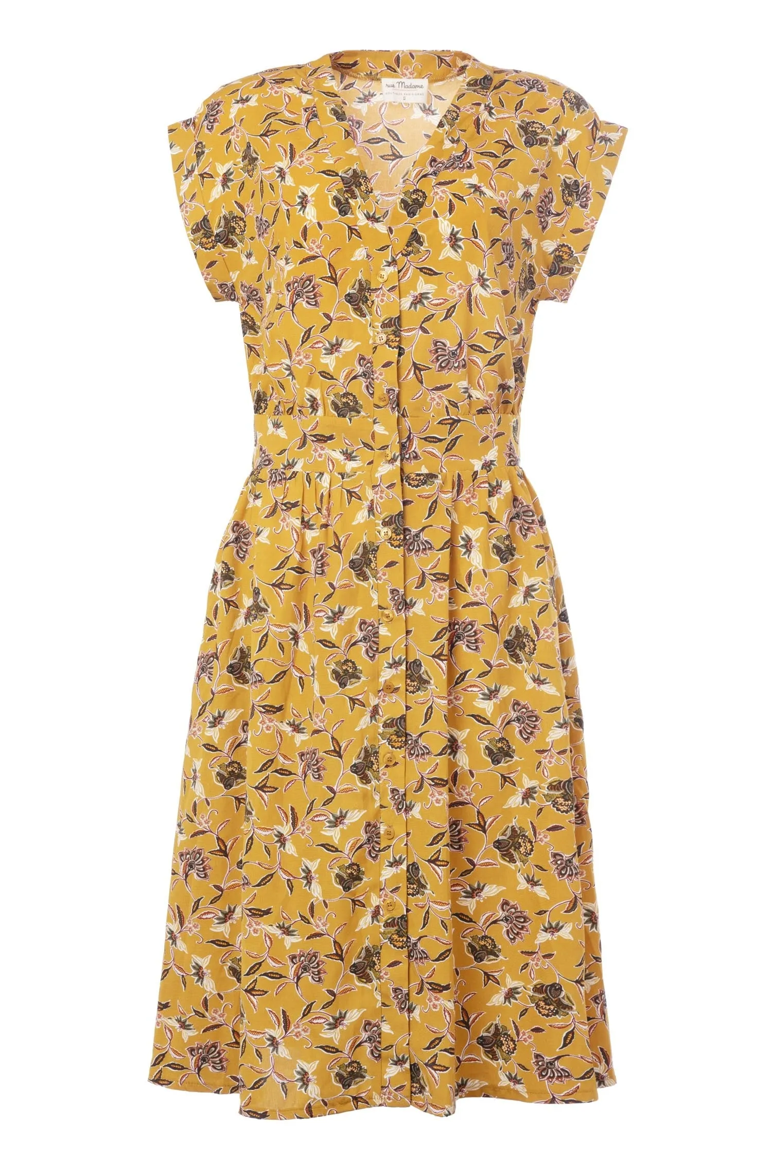 Floral Printed Tie-waist Dress