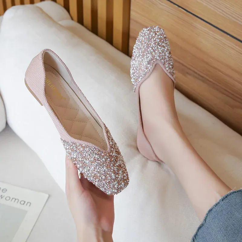 Genie Mermaid Sequin Slip-On Flats