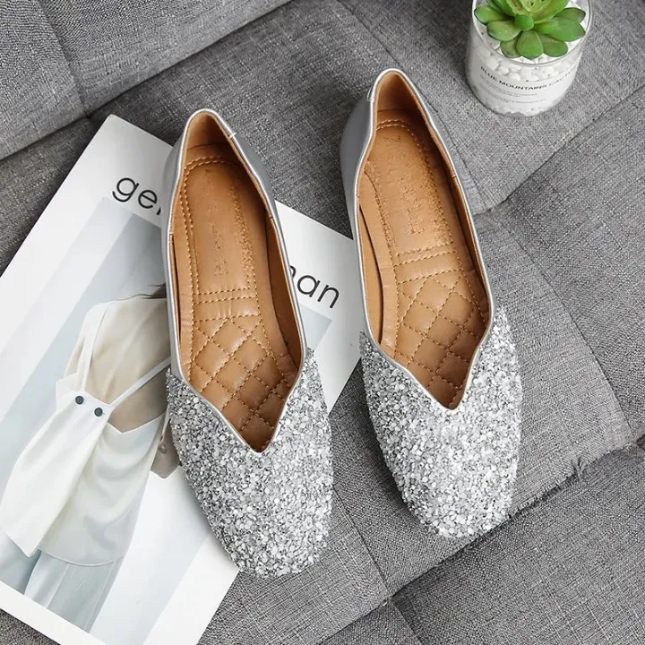 Genie Mermaid Sequin Slip-On Flats