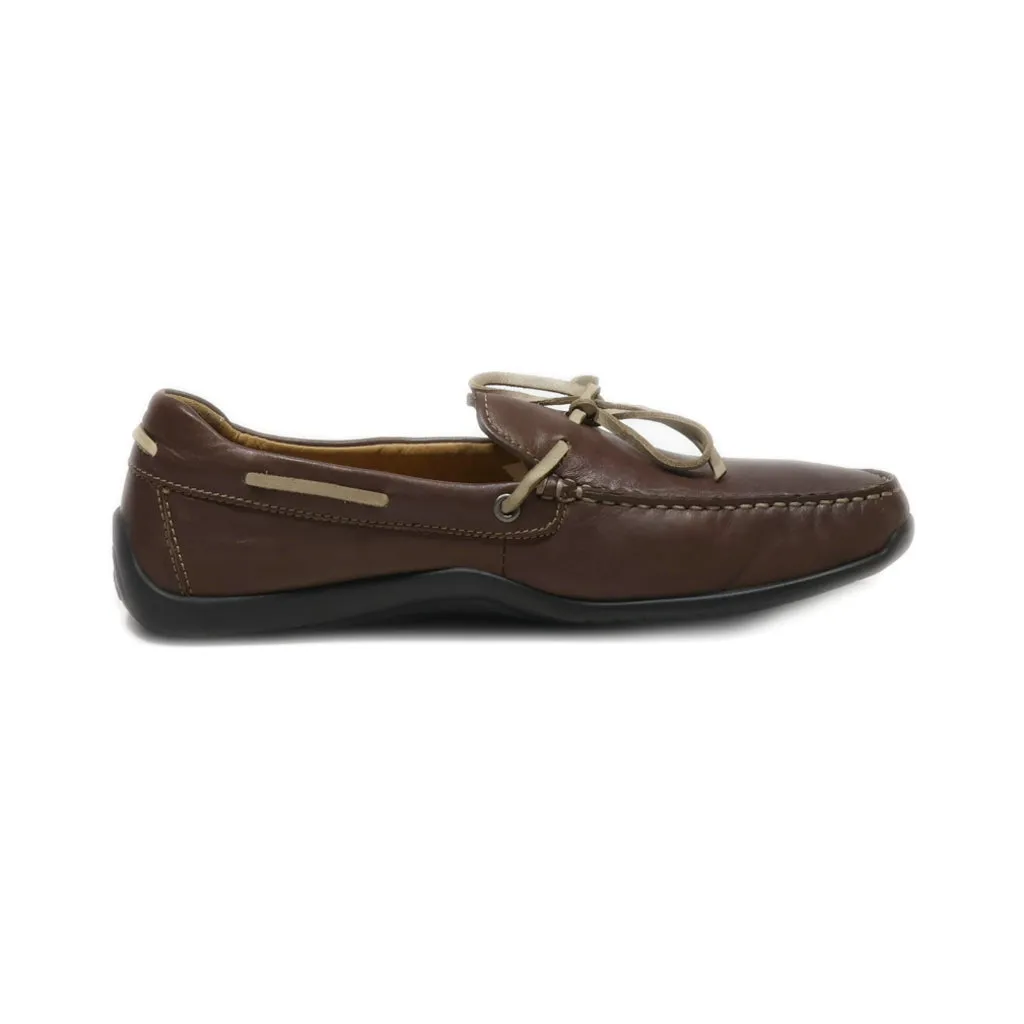 Geox Loafers Leather Brown Colour For Men