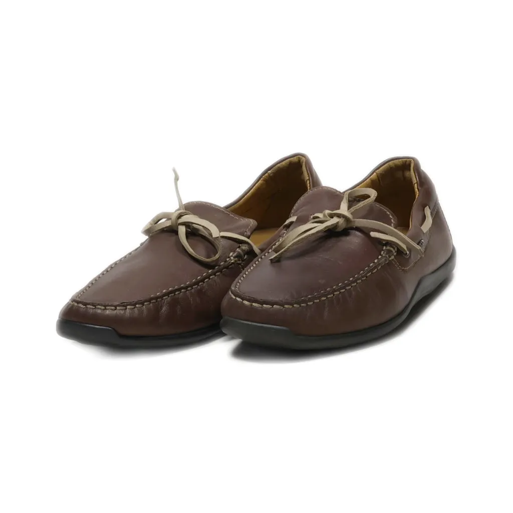 Geox Loafers Leather Brown Colour For Men