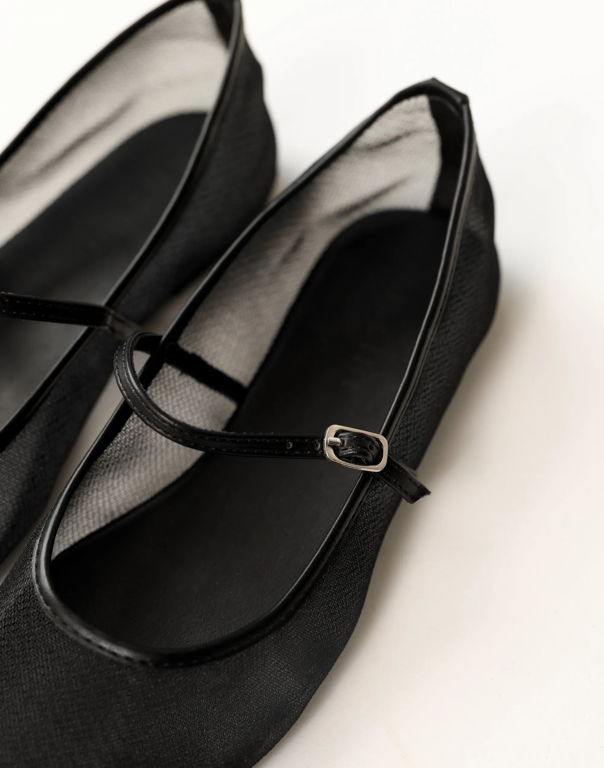 Gilda Ballet Flats (Black Mesh) - By Billini