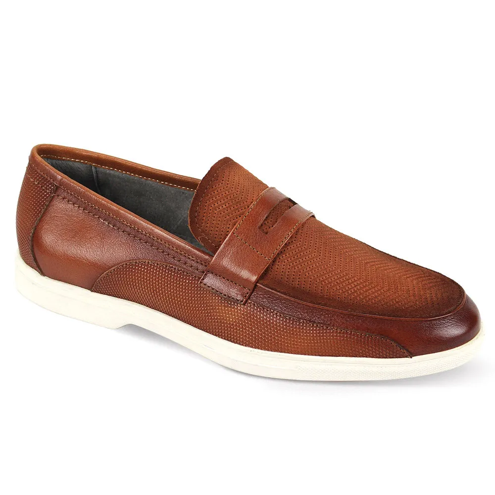 Giovanni Niles Leather Slip On Loafers