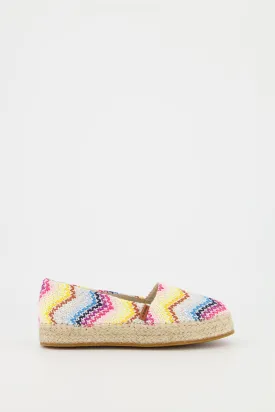 Girls Missoni White Colourful Espadrilles