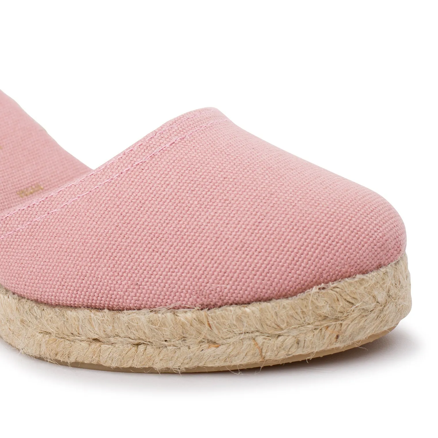 Granada Eco Canvas Vegan Espadrille Wedges - Rose Pink