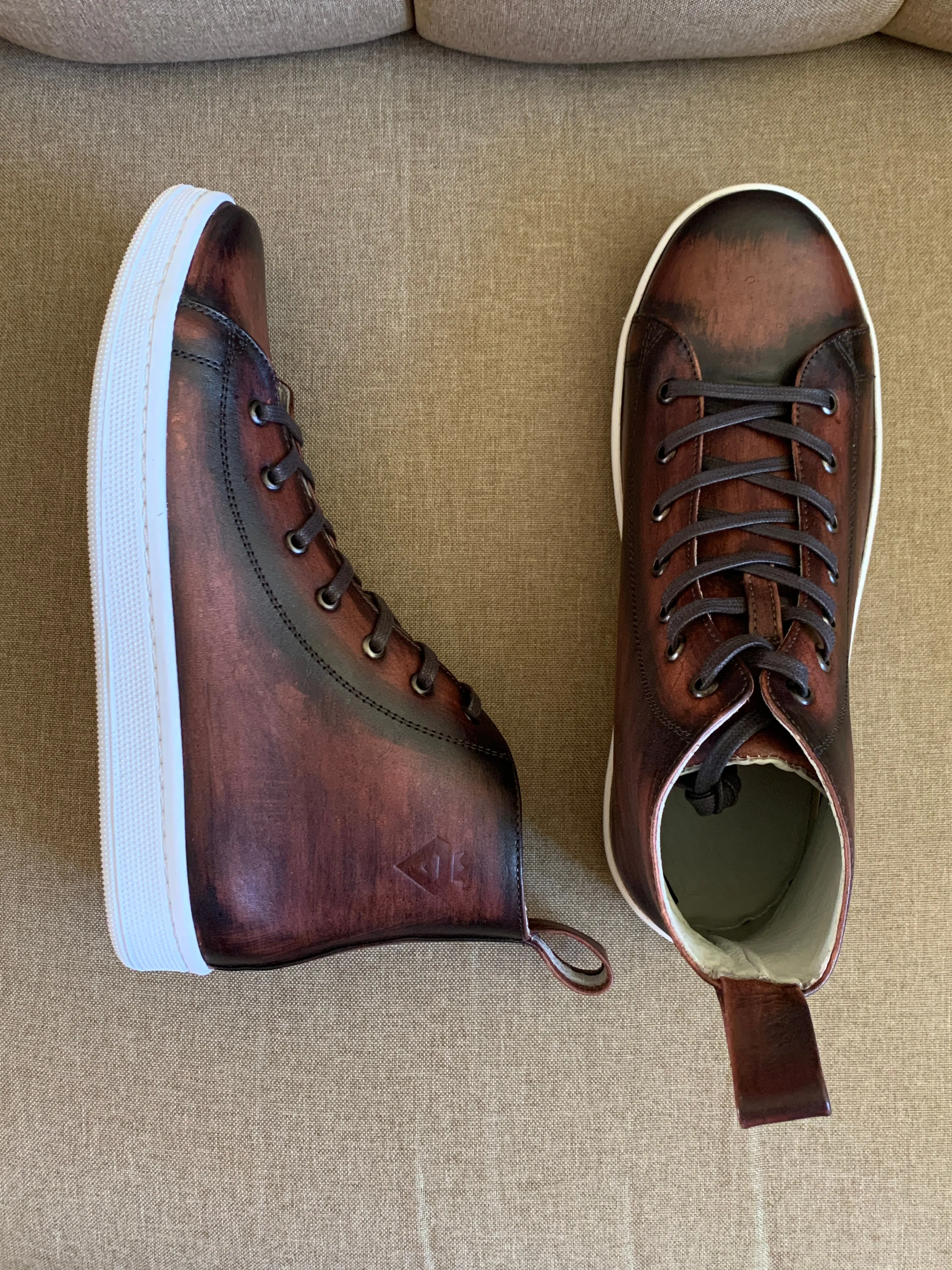 HIGH TOP SMOKE DONATTO brown sneaker