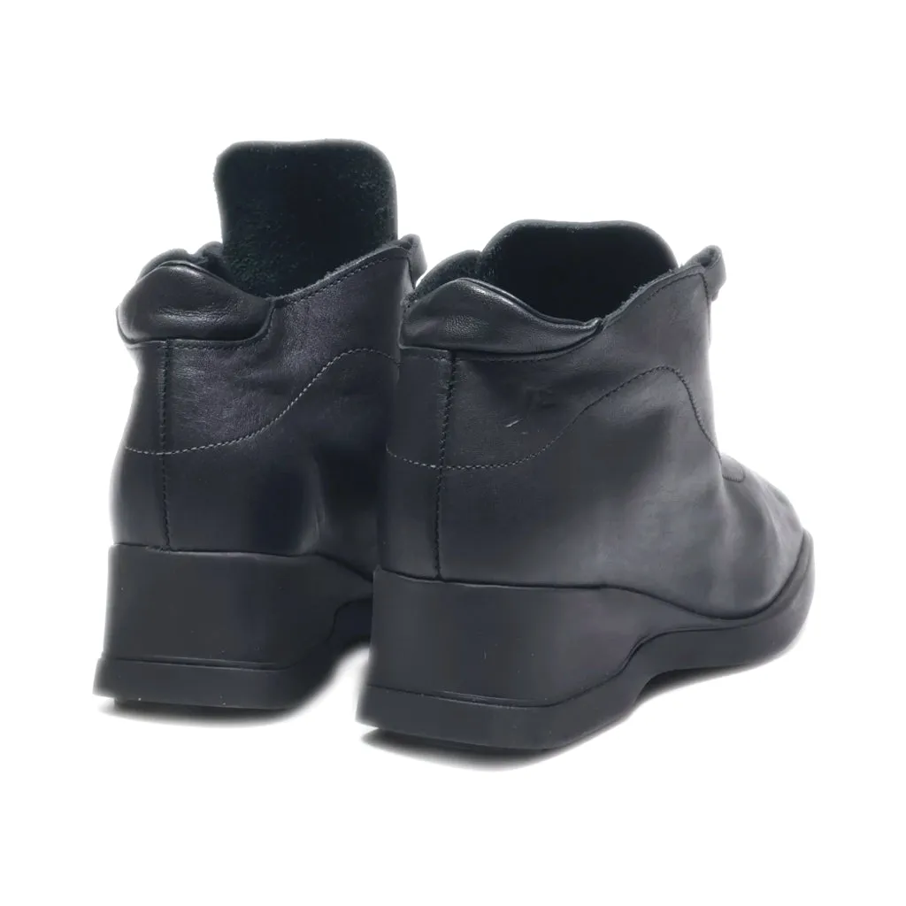 Hiraca Ankle Boots Leather Black Colour For Kids