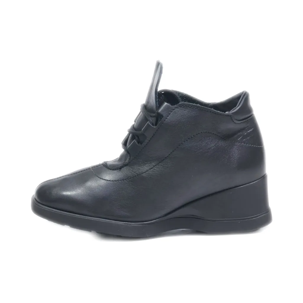 Hiraca Ankle Boots Leather Black Colour For Kids