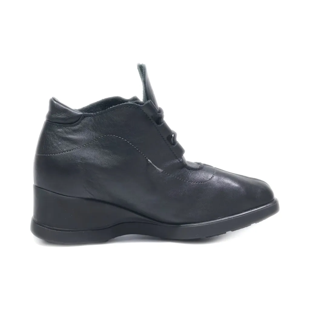 Hiraca Ankle Boots Leather Black Colour For Kids