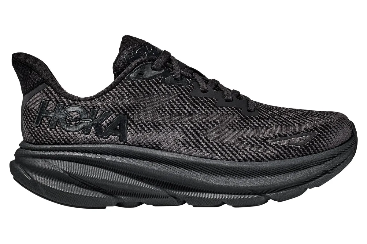 Hoka Clifton 9 D Black/Black Mens