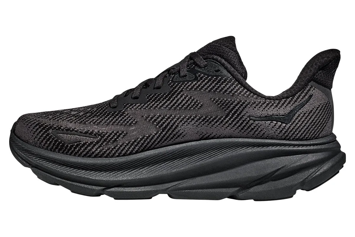 Hoka Clifton 9 D Black/Black Mens