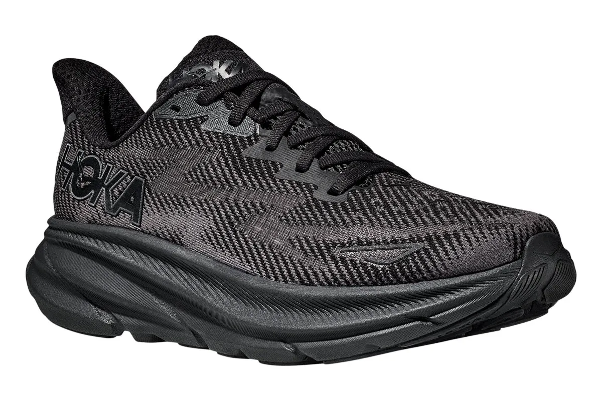 Hoka Clifton 9 D Black/Black Mens