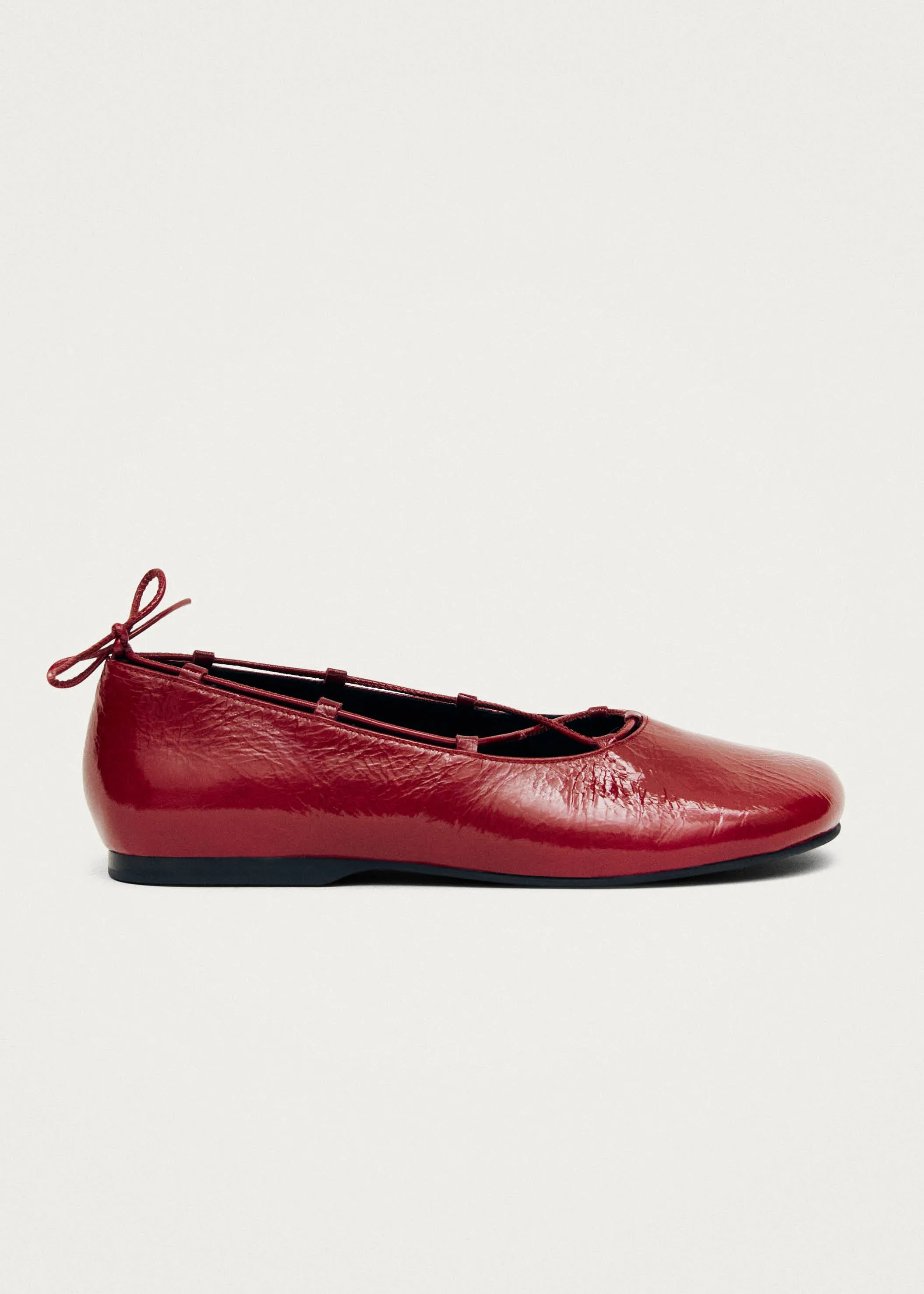 Hollis Onix Red Leather Ballet Flats