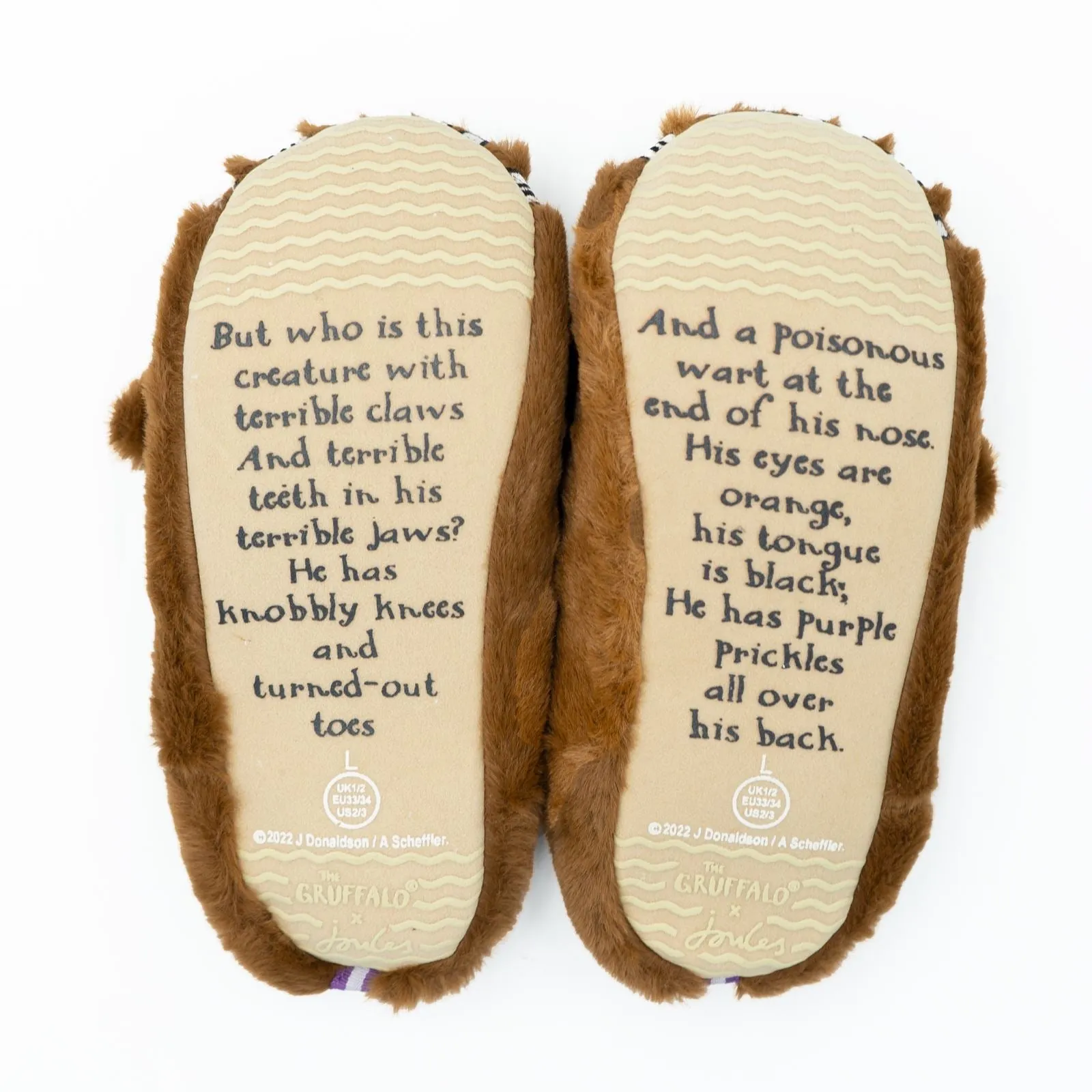 Joules Unisex Gruffalo Slippet Fluffy Warm Slippers