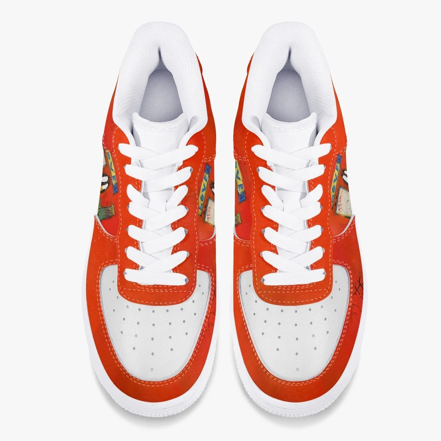 love New Low-Top Leather Sports Sneakers