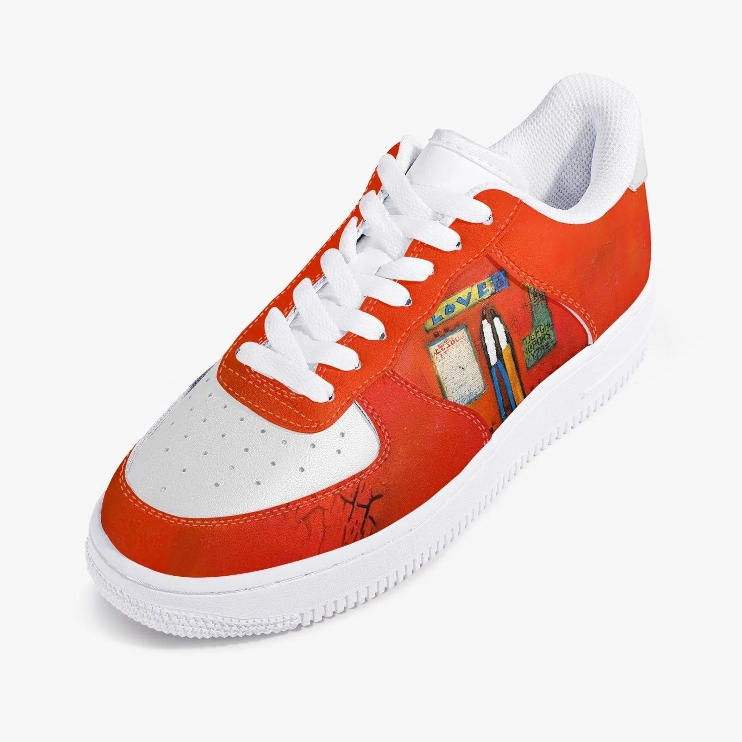 love New Low-Top Leather Sports Sneakers