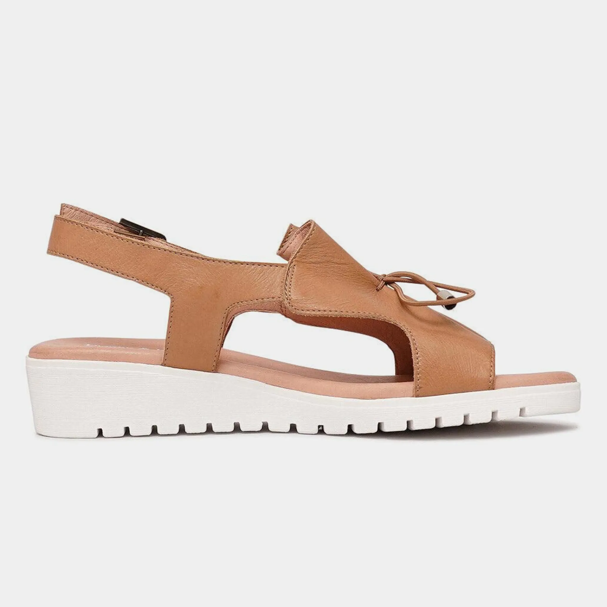 Malika Dark Tan Leather Sandals