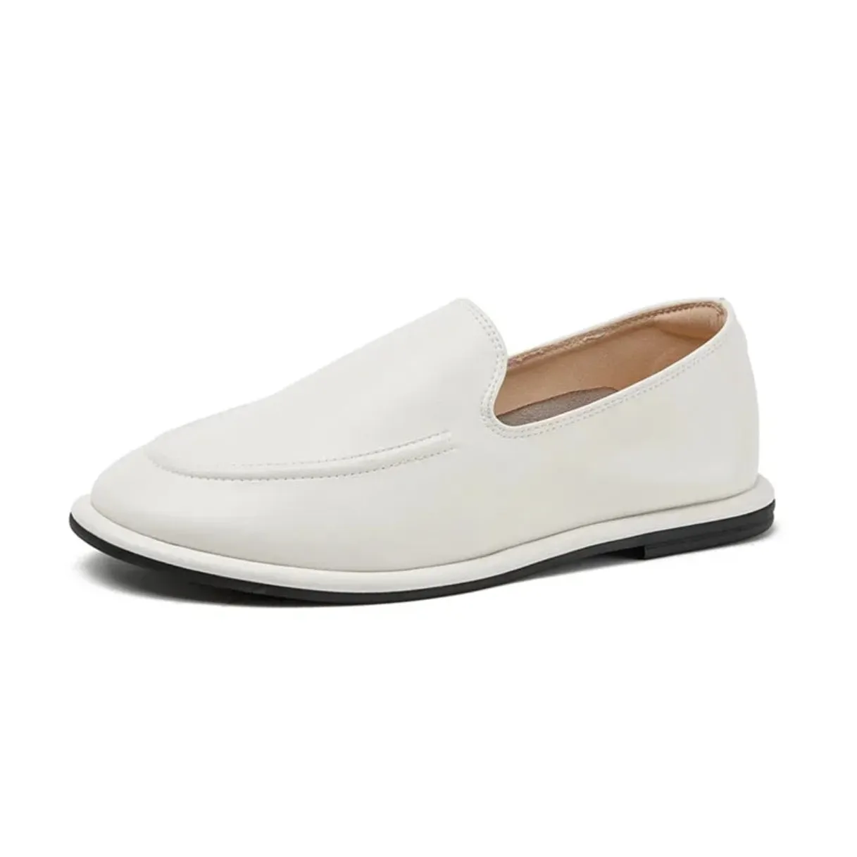 Merendy Nevoso Round Toe Slip-on Leather loafers