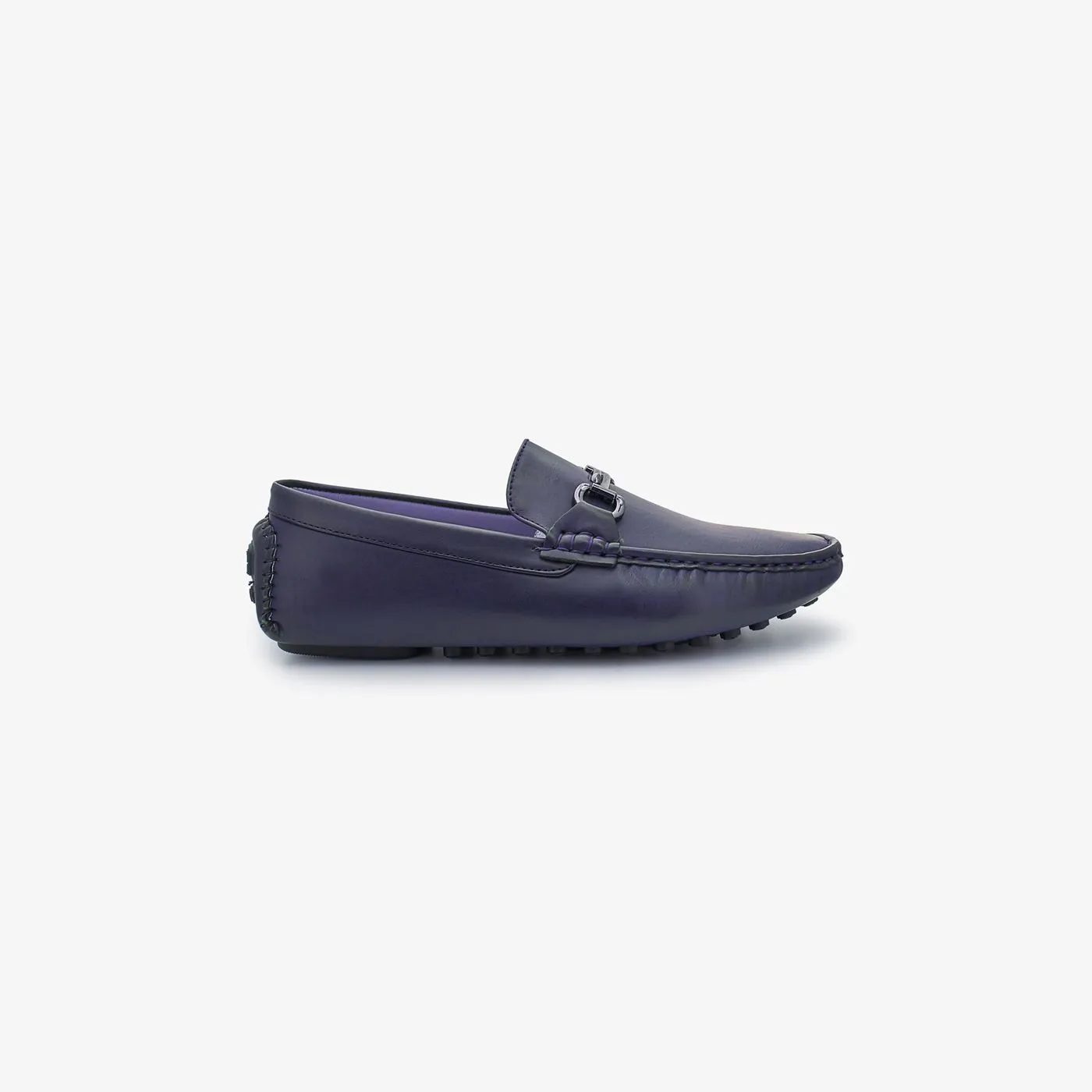 Mettalic Buckled Loafers