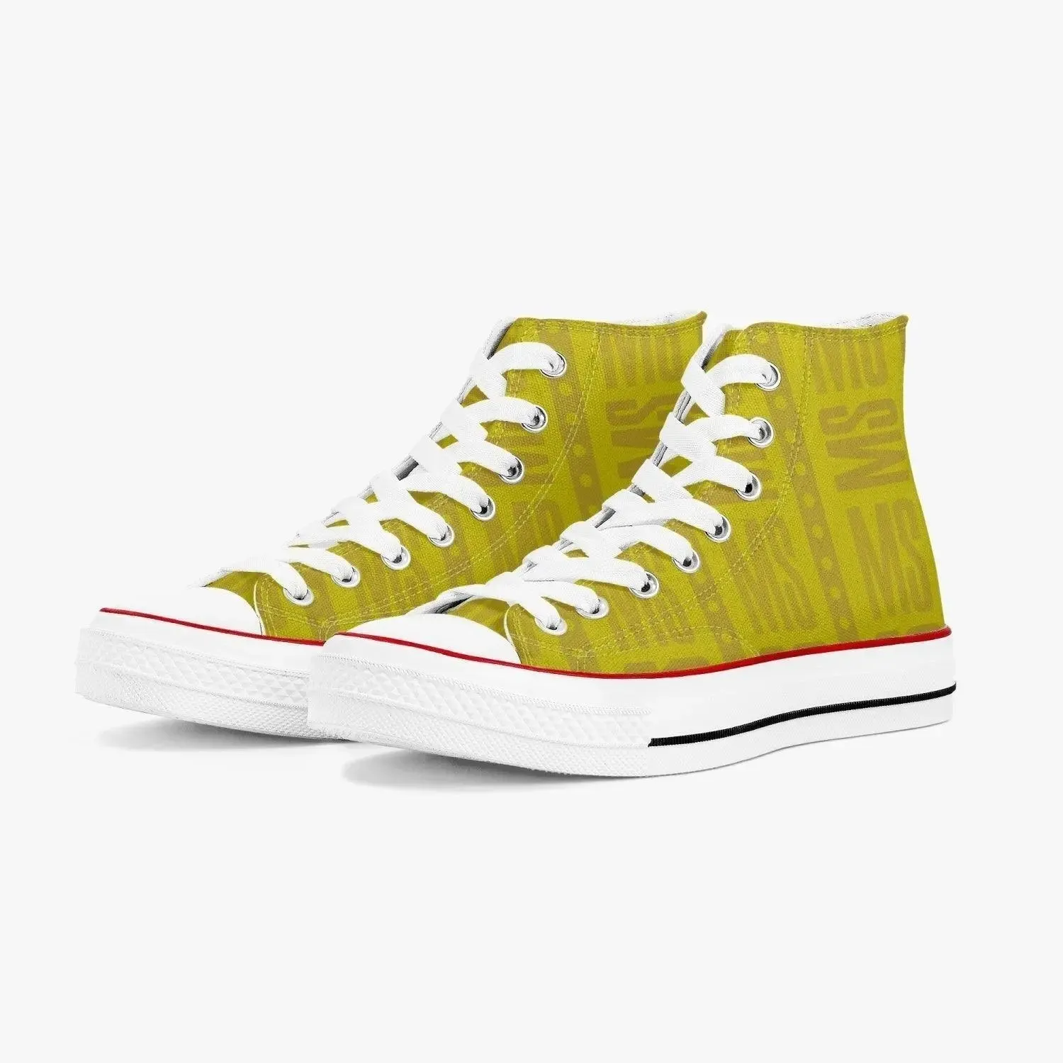 Misha High-Top Men Canvas Shoes - Yellow