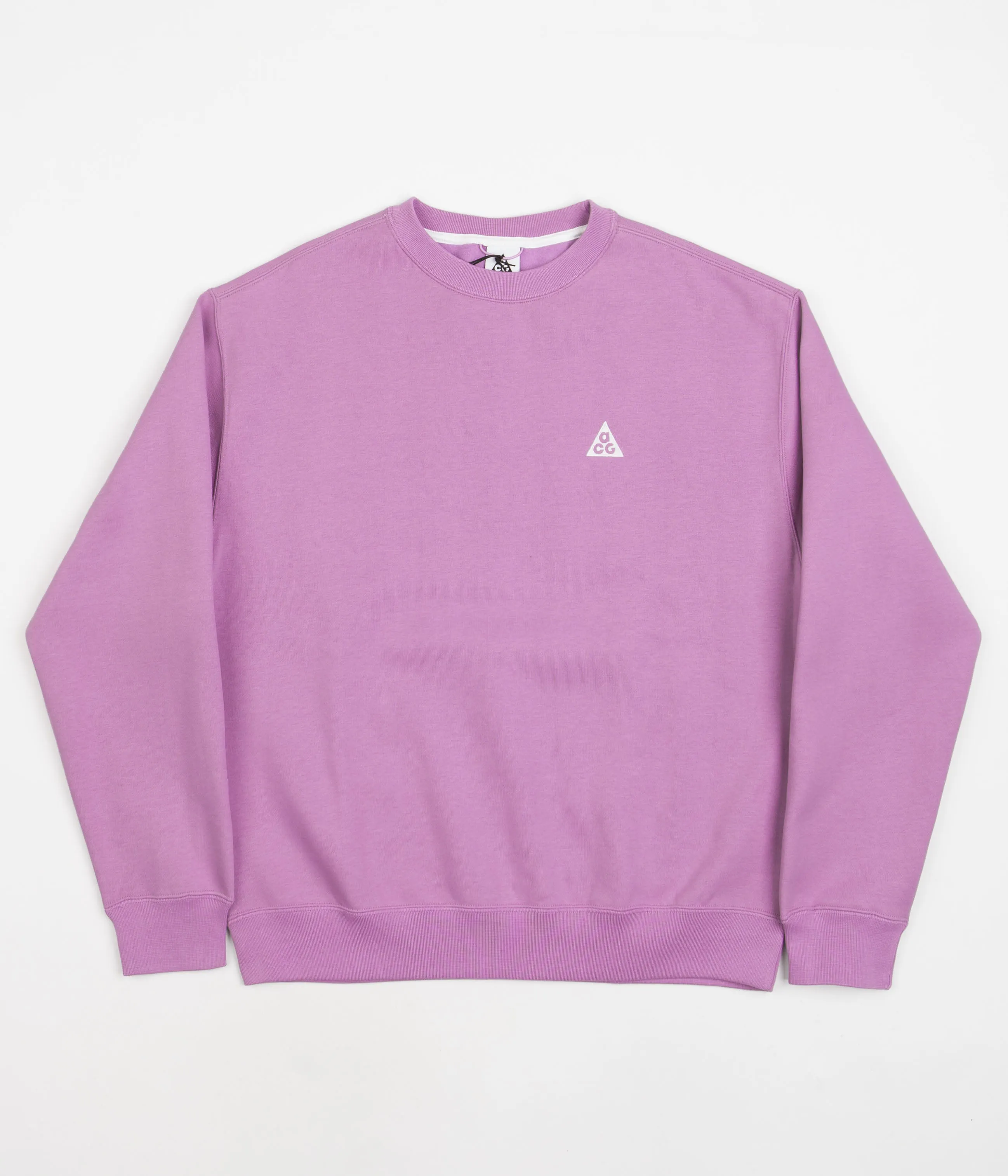 Nike ACG Tuff Fleece Crewneck Sweatshirt - Rush Fuchsia / Summit White / Summit White