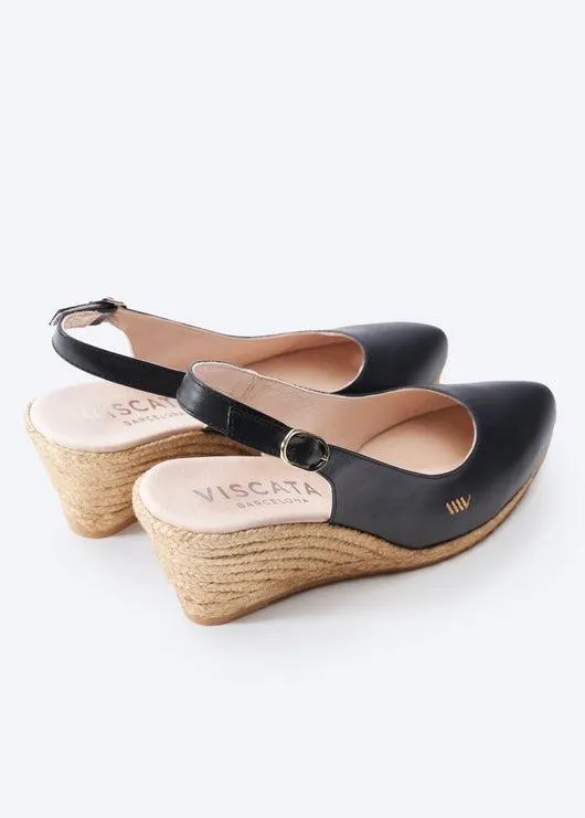 Palomera Leather Espadrille Wedges