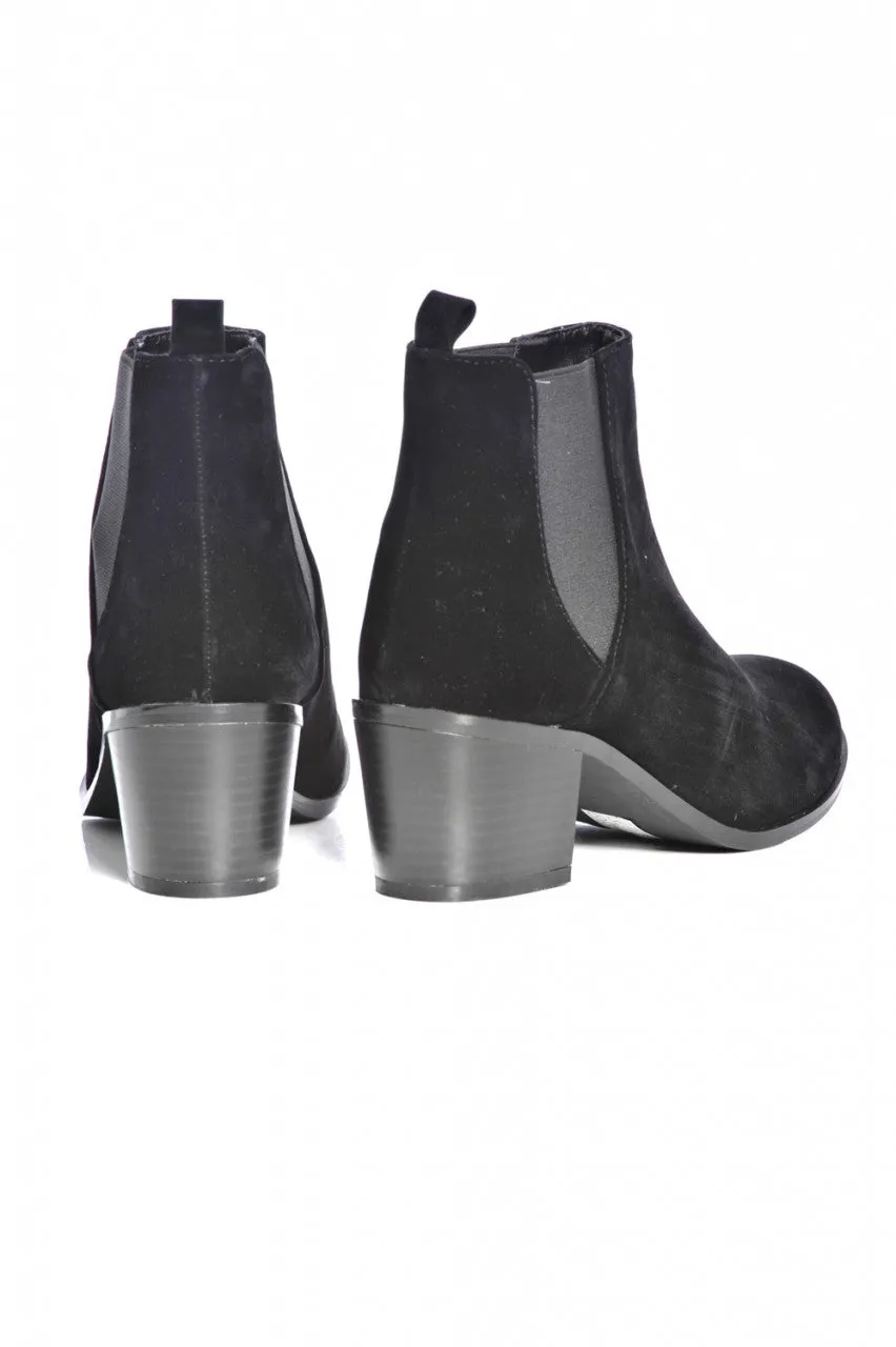 Plain Small  Heeled Back Boot