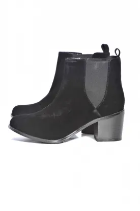 Plain Small  Heeled Back Boot