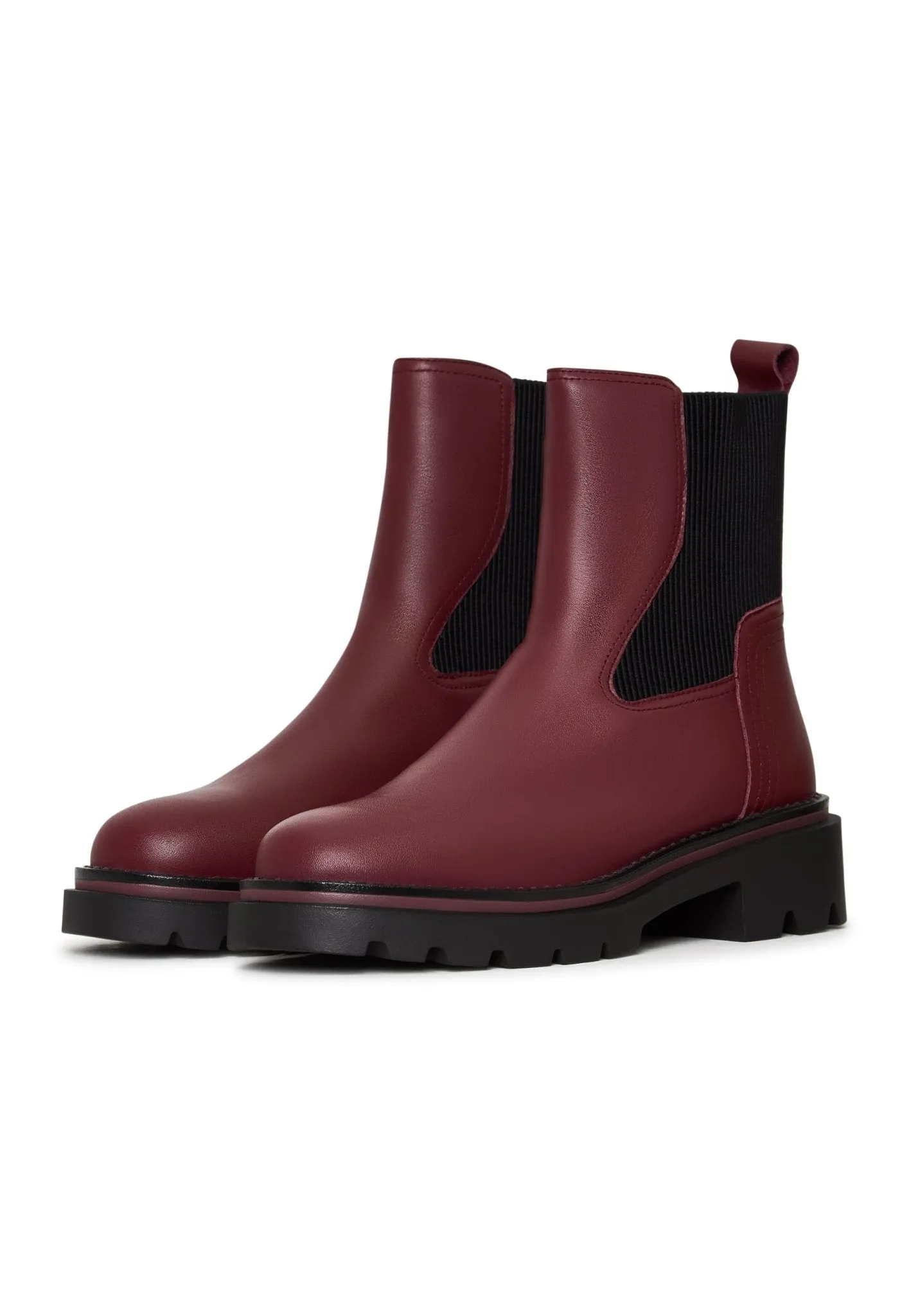 Platform Classic Ankle Boots - Bordeaux