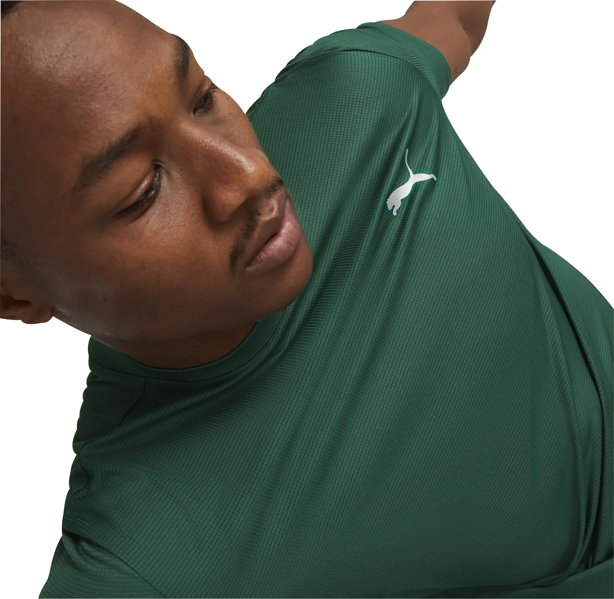 Puma Favourite Short Sleeve Mens Running Top - Green